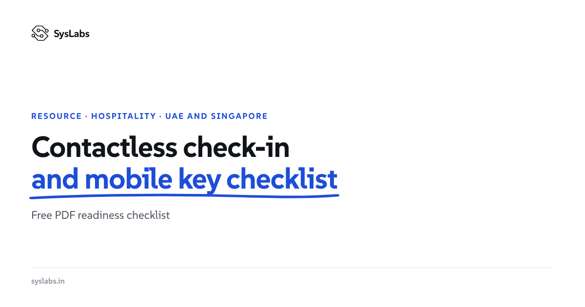 Contactless Check-In and Mobile Key Readiness Checklist for Hotels